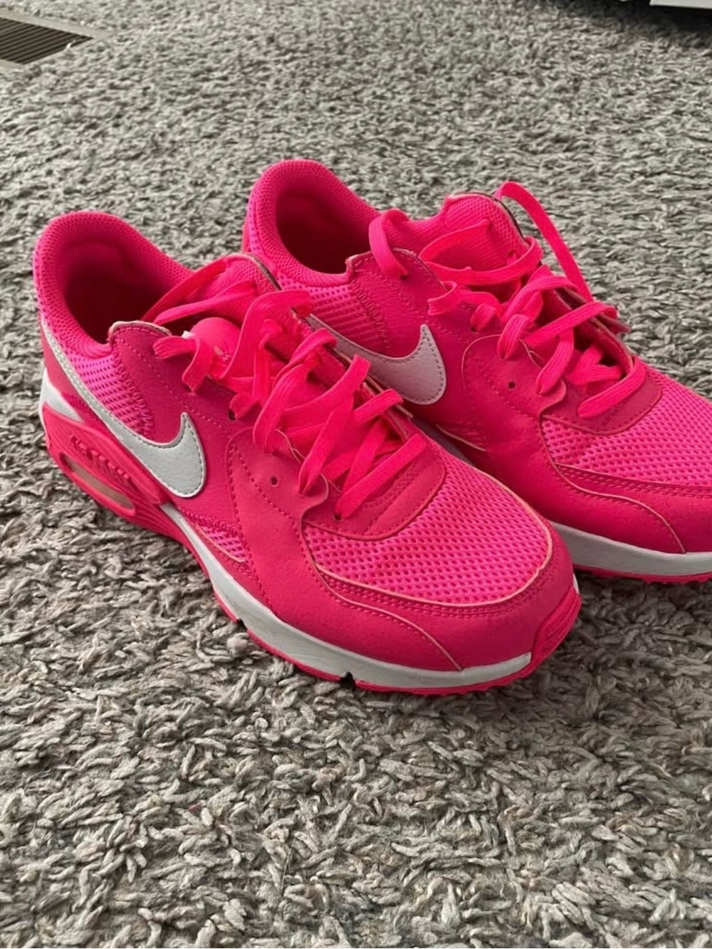 Nike Women's Neon Pink Mesh Athletic Sneakers- Nike Air Max